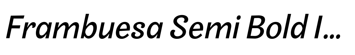 Frambuesa Semi Bold Italic